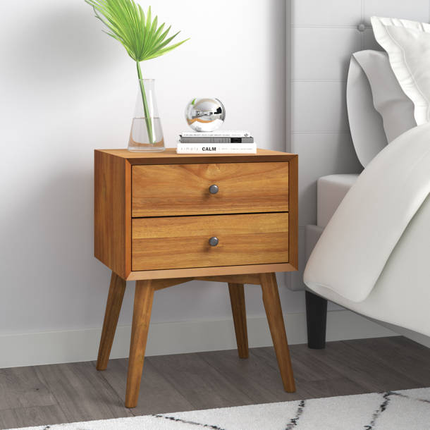 AllModern Grady 2 Drawer Solid Wood Nightstand & Reviews Wayfair